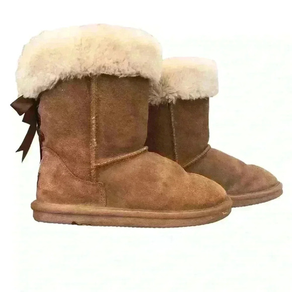 🌈 6/$60, Lamo Audrey, Leather Boots, Caramel, Size 3 - Picture 1 of 10